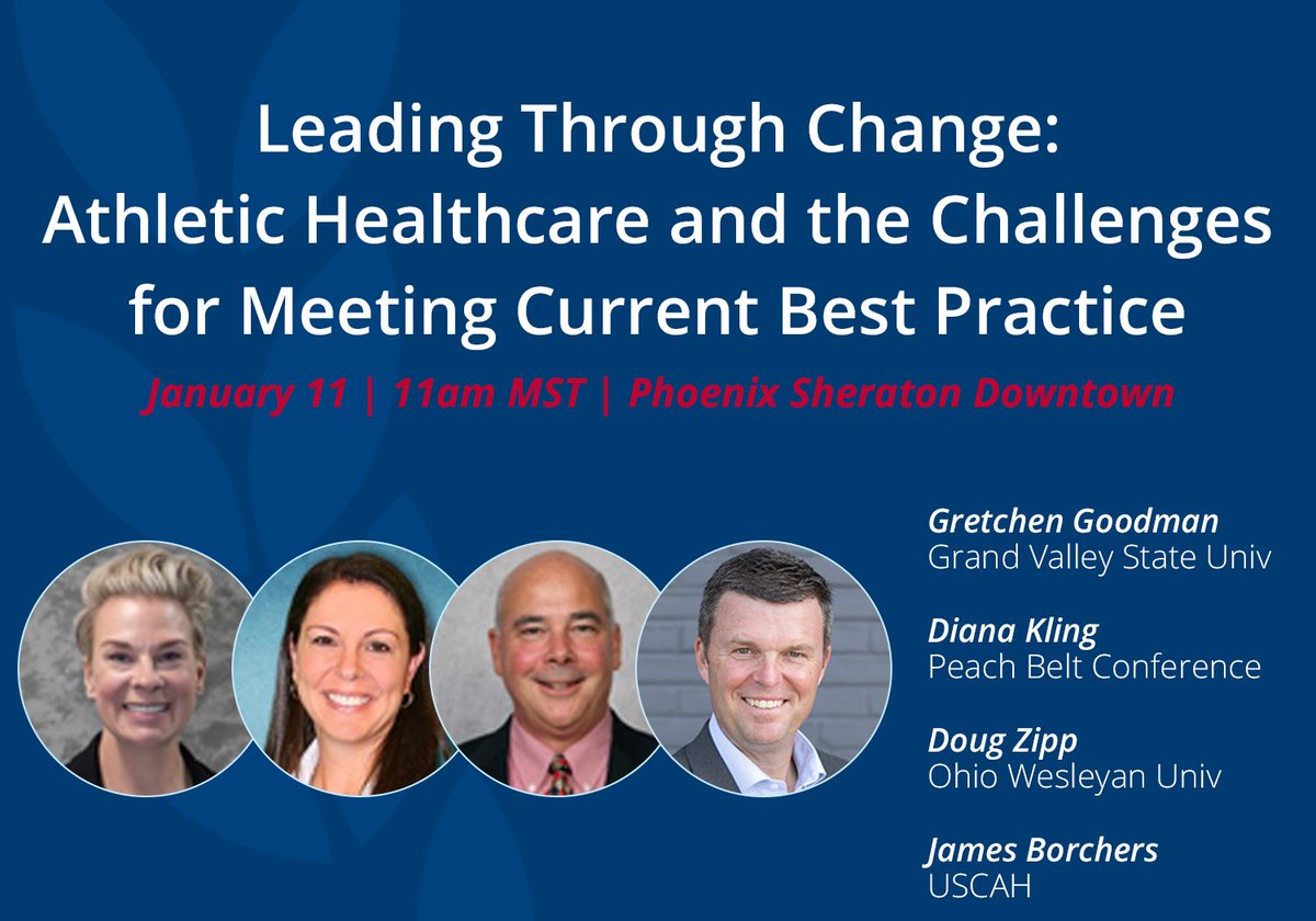 Excited to announce that we will be hosting a panel discussion at the NCAA Convention on January 11!

If you aren't able to attend, reach out to info@uscah.com to schedule an individual meeting with our USCAH experts.

Hope to see you there!

#ForAthletesHealth