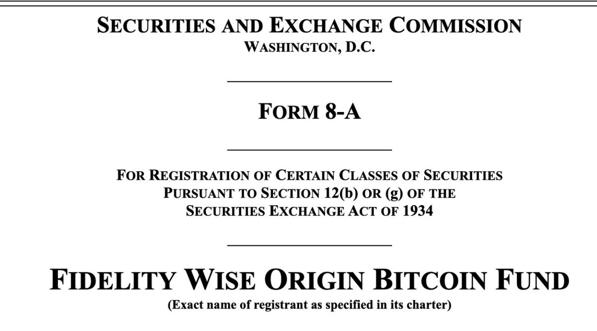 GoingParabolic's tweet photo. BREAKING 🚨 NEWS : $4.5 trillion asset manager Fidelity files registration of securities with SEC for its spot #Bitcoin  ETF. https://t.co/3N8XZNAEf0
