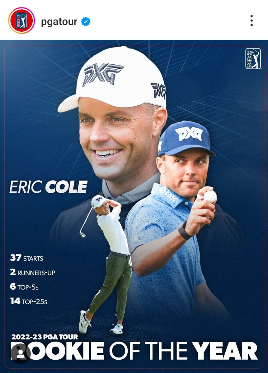 Lannmannen's tweet photo. Inget emot Eric Cole... men måste de väl skämta? Aldrig funnits en mer given vinnare än Åberg sedan Tiger Woods rookieår.  #pgatour https://t.co/Yqy2nVT9tV
