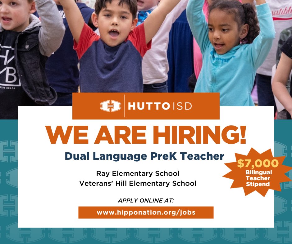 huttoisdhr's tweet photo. 🌟Join our Early Childhood Team today and make a lasting difference in the lives of our youngest Hippos. 
🎒🏫🦛🧡
 
Apply now at https://t.co/IGe5JoMsC8 

#BuildingAStrongFoundation
#NoPlaceLikeHutto
#PremierChoice
#JoinTheHippoHerd https://t.co/UMfdOmgT51