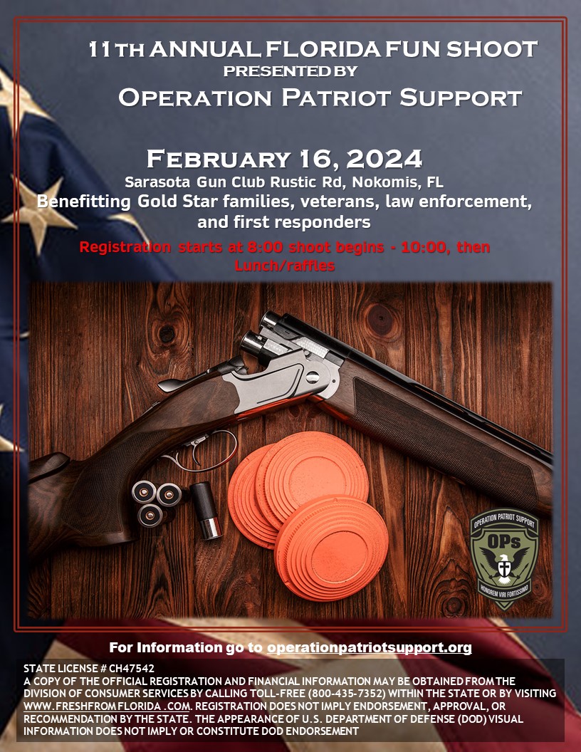 _OPs2016_'s tweet photo. Join us for our 11th annual Florida Fun Shoot in support of gold star families, veterans, law enforcement, and first responders. https://t.co/Oo7NPuXBv4