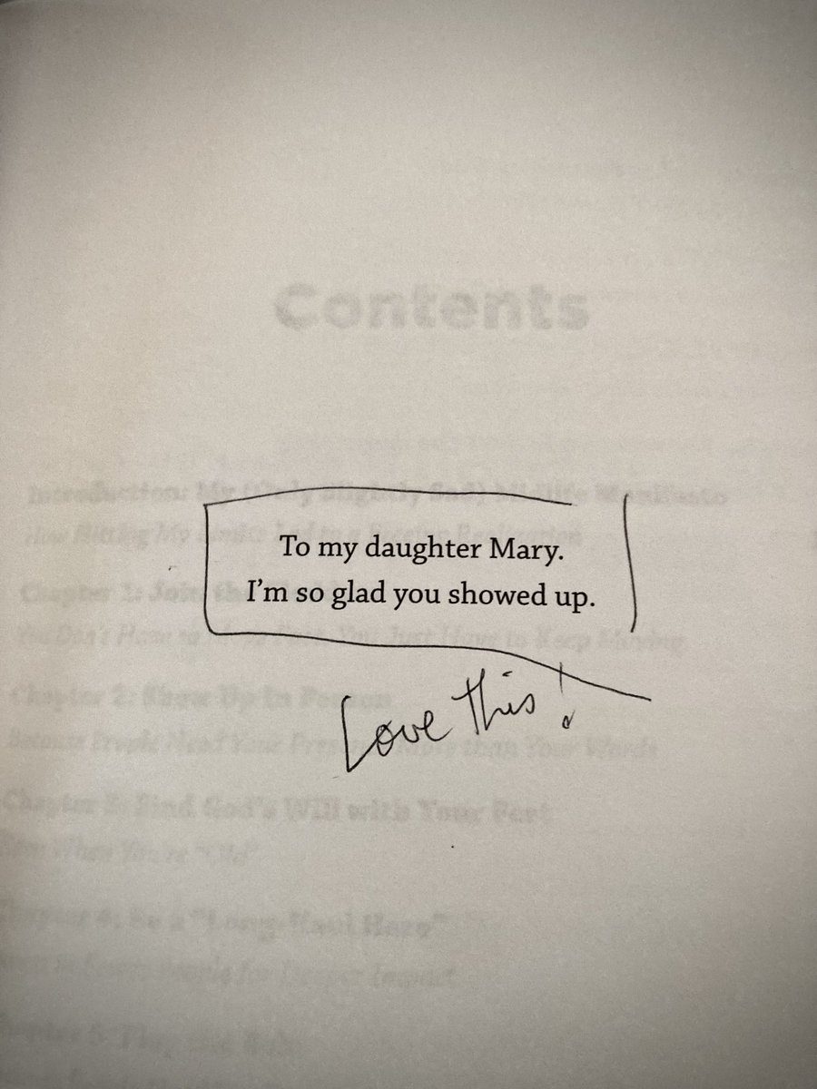 kathygilbert7's tweet photo. @drewdyck Seeing your post and then opening to these #BeyondPriceless words in your book #JustShowUp #Blessed https://t.co/GfGbg2E8cc
