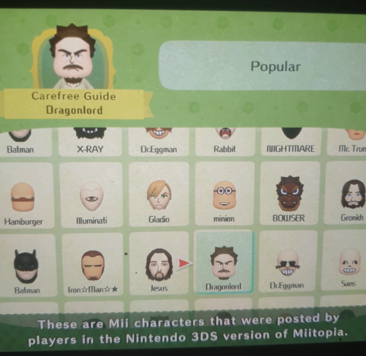 WinglsWeisheit's tweet photo. Wer möchte nicht den Lord himself in Miitopia spielen? #NintendoSwitch #Drachenlord https://t.co/U6M6ES1pPC
