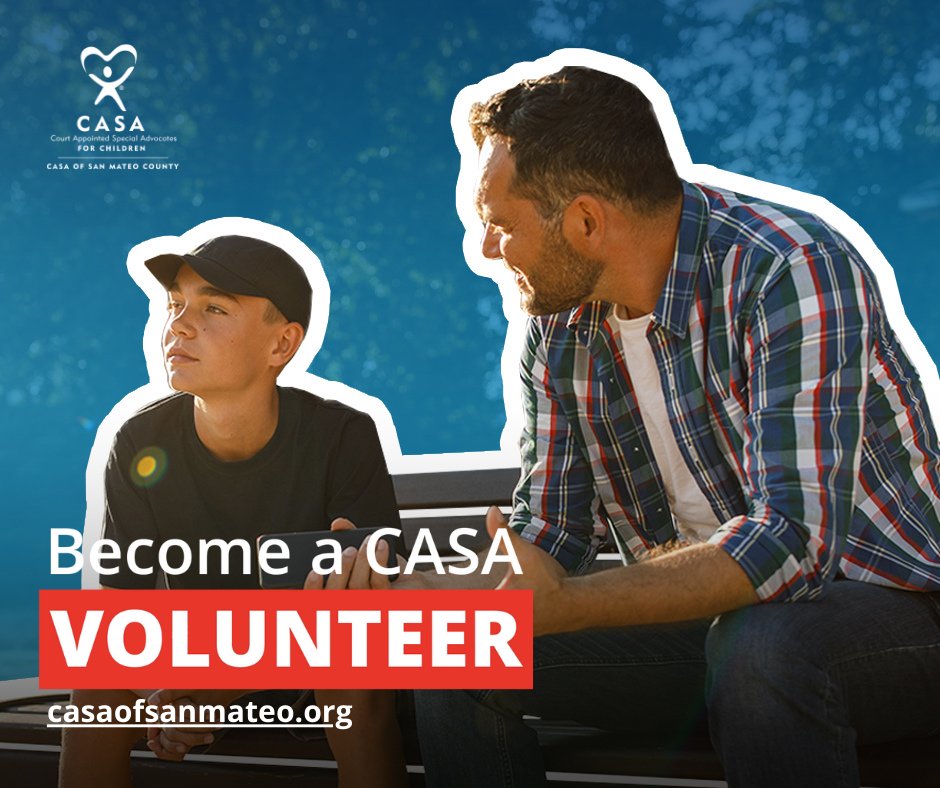 Happy New Year! Looking for ways to give back this 2024? Become a CASA Volunteer. "Judges report the impact of CASA/GAL volunteers is most pronounced in 'promoting long-term wellbeing' (92.2%) and 'psychological wellbeing' (79.9%)." Find out more at: casaofsanmateo.org