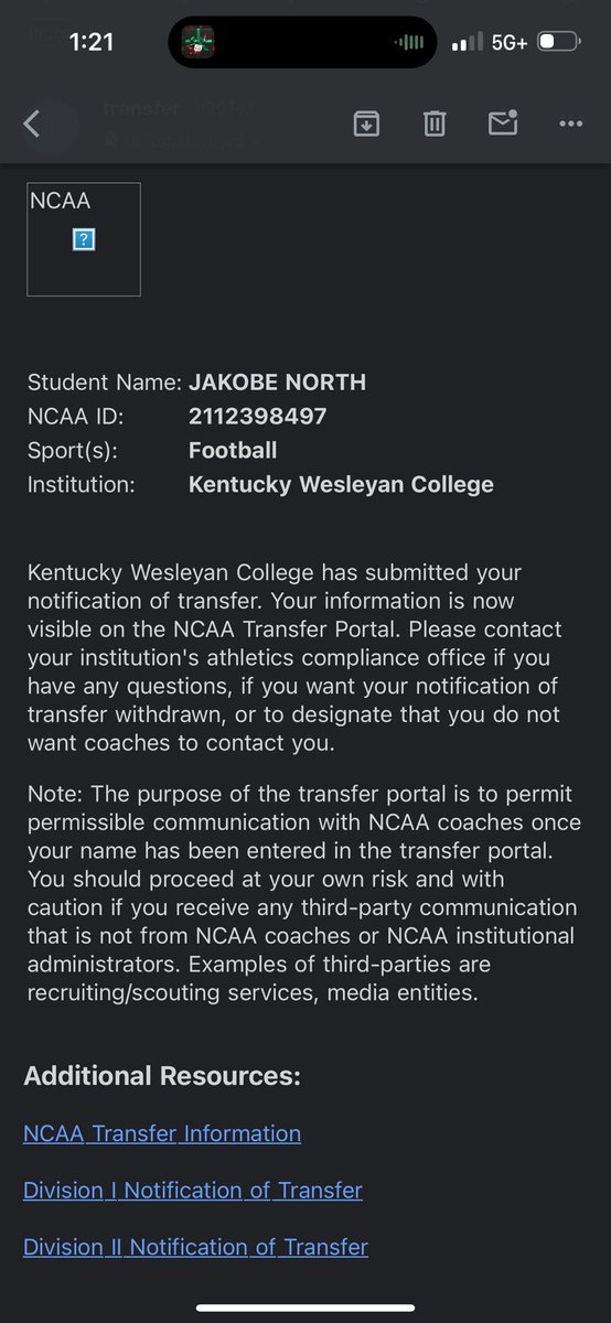 Ja’Kobe North tweet media