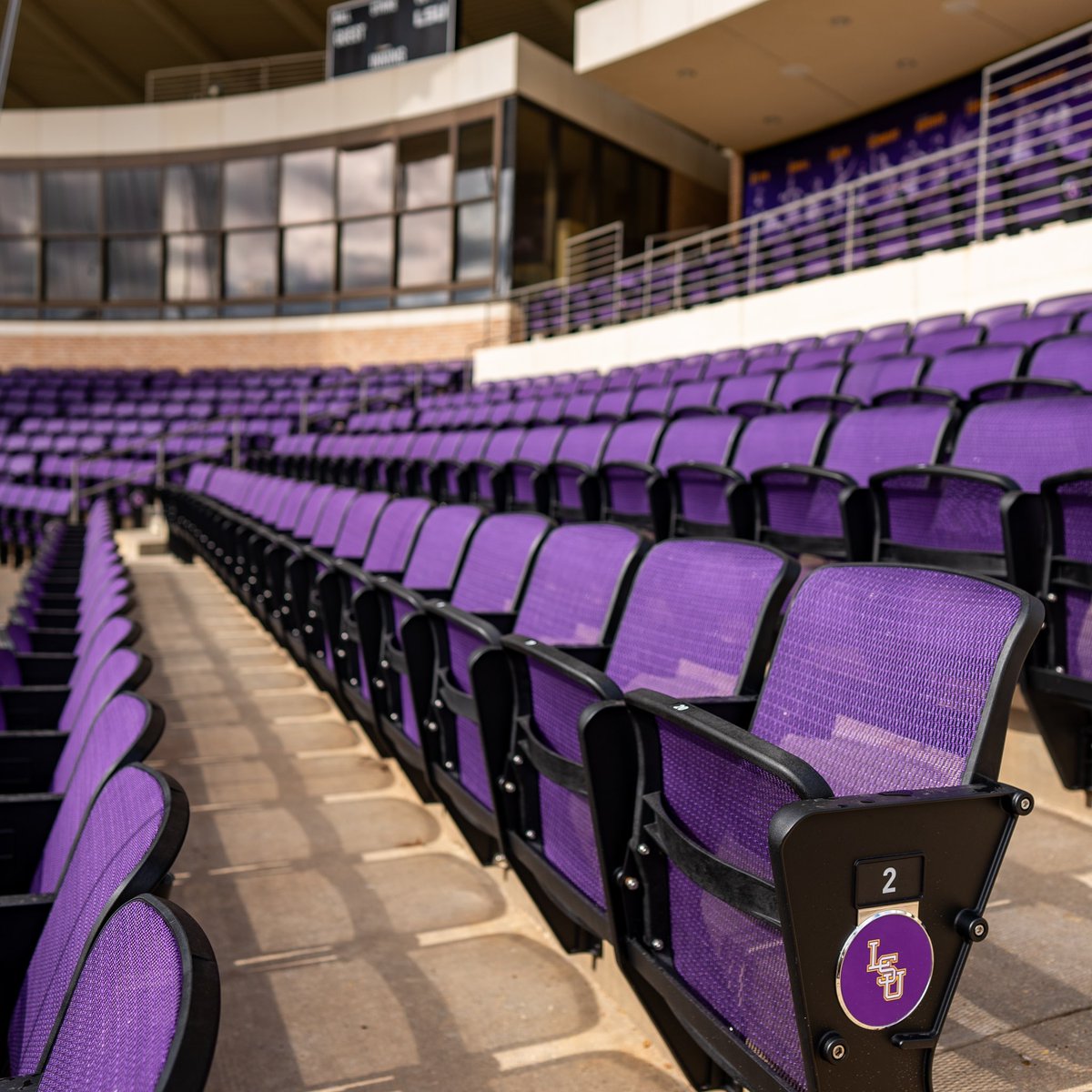 Out with the Gold, in with the new!

New chair backs at Tiger Park for the 2024 season
#GeauxTigers