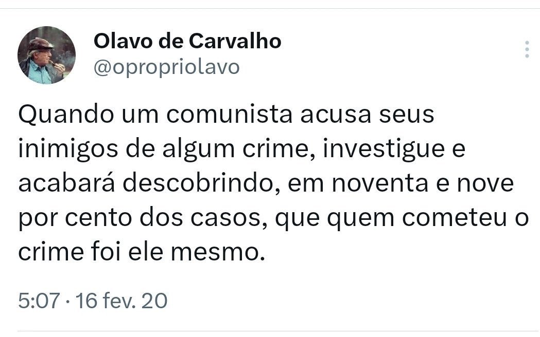 Complete a frase:

Olavo tem ____.