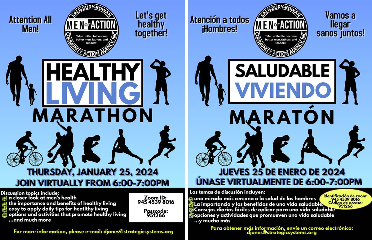 SRCAA1's tweet photo. Please join us January 25th, 2024, as we begin our New Year with our men and father figures. The first discussion will be on "Healthy Living" as a virtual workshop leading up to our “in-person” lunch in February. There will also be a $50 Visa card give away! See details on Flyer. https://t.co/DEKUgMn5ce