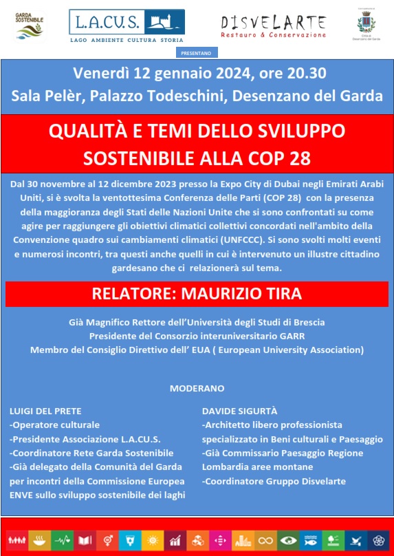 gardasostenibi2's tweet photo. Un incontro unico, per chi sul Garda vuole conoscere cosa è stato deciso a Dubai e per chi vuole sviluppare azioni di resilienza ai cambiamenti climatici sul Garda.
#flipthescript
#thinkglobalactlocal
#lagodigardabenecomune
#gardasostenibile
#festivaldellasostenibilitàsulgarda https://t.co/PYsV16Txao