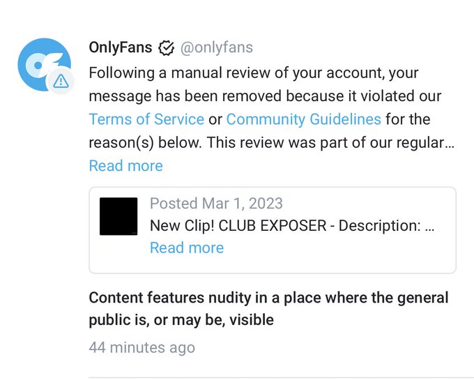 Really Onlyfans?   A video where I&rsquo;m in a bedroom pretending to be in a night club is banned for nudity<a href="/tag/realloyalfans"class="tags"><span>#realloyalfans</span></a>