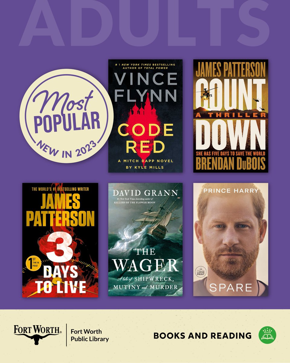 ✨New programs, more check-out possibilities, top reads of 2023 and more! ✨Read our latest story for a look back on 2023 at the Fort Worth Public Library: fwpl.info/48kbTb4