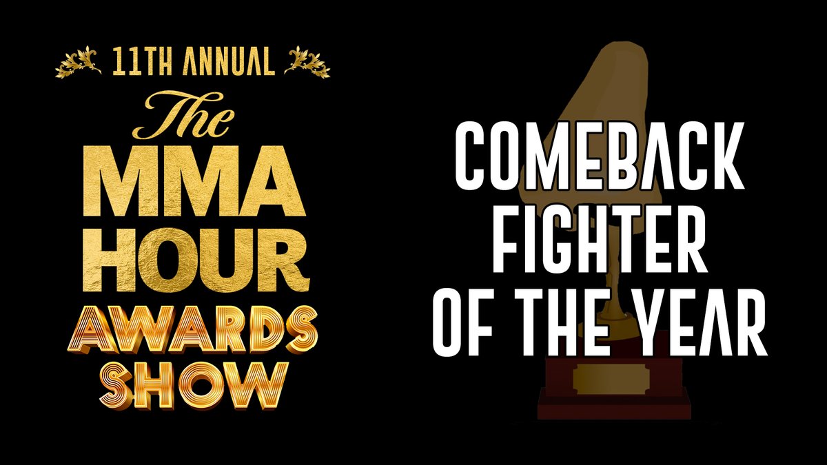 We're giving away Comeback Fighter of the Year right now on #TheMMAHour Awards Show 🏆 ▶️ youtube.com/watch?v=6xZI3G…