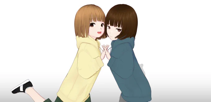 VRoidで幼少期ミミナナモデル作った。可愛いね。  Vroid2Pmx/PmxTailor…miu様
