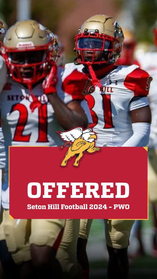 After an amazing phone call with <a href="/coachfiegener/">Coach Ross Fiegener</a> , I’m Very blessed and thankful to say that I have received my first D2 PWO Offer from Seton Hill!!! 
#GoGriffins <a href="/MikeDragoSports/">Mike Drago</a> <a href="/PaulRobertsCuse/">Paul Roberts</a> <a href="/WeAreBC55/">Bill Hess</a> <a href="/coachespo/">Coach Espo</a> <a href="/MrStahlerBC/">David Stahler</a> <a href="/SpotlightBerks/">Spotlight On Berks Sports</a> <a href="/CaryMoyer/">Cary Moyer D2🏈.com PSAC Columnist</a>