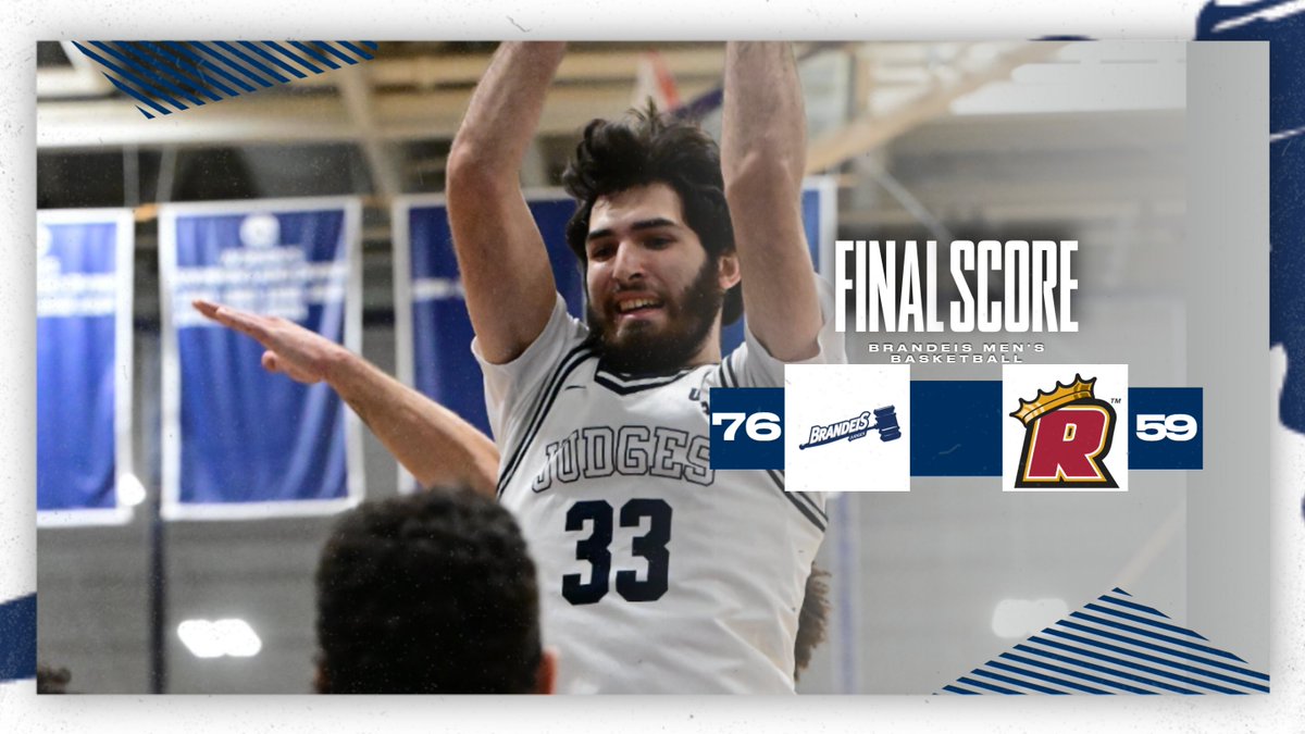 It's a wire-to-wire win for <a href="/BrandeisMBB/">Brandeis Men's Basketball</a> over Regis as the Judges had four scorers in double digits (Adusei 16, Perez-Miralles 13, Otoo 12, Bender 11), plus Aedan Using with a game- and career-high 12 boards. Judges 9-2 matches best non-conf. record under Jean Bain. #RollDeis