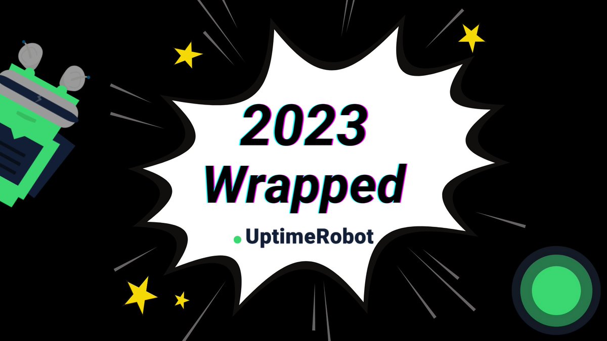 2023 Monitoring Wrapped 🌟 Last year we reached 2.3M users and over 7.9M monitors! And we launched our BETA web app along with several other new features. Check out our 2023 summary, and 2024 roadmap. uptimerobot.com/blog/2023-wrap… Cheers to another year of uptime success! 🎉