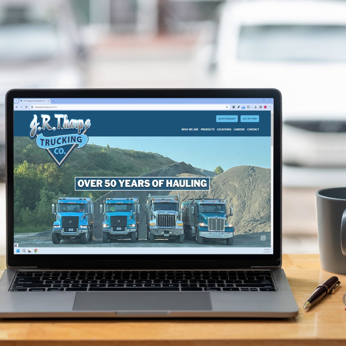 Client News Alert! 🚨

We designed and built a website for a new client, J.R. Tharpe Trucking Co., a trucking and hauling business based in Rice, Virginia.

Head on over to their new website! 🔗jrtharpetrucking.com