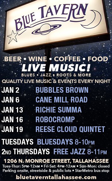 Make the Blue Tavern of Tallahassee YOUR Music and Social Resolution for the New Year! 44 January Shows Scheduled!
#JazzBluesFlorida
#FloridaJazz
#JazzMusicFlorida
#FloridaBlues
#LiveMusicTallahassee
jazz-bluesflorida.blogspot.com/2024/01/make-b…