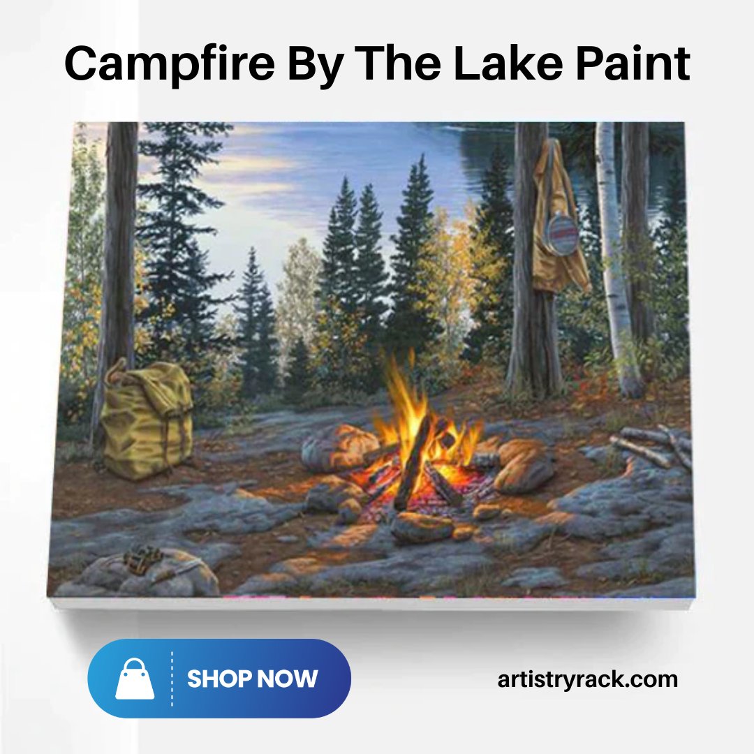 Unleash your creativity with our Campfire by the Lake DIY Number Painting by Artistry Rack! 🎨✨ Dive into the world of art and relaxation as you bring this scenic masterpiece to life. 
Shop Now: artistryrack.com/collections/be…
#ArtistryRack #DIYArtKit #NumberPainting #CampfireByTheLake