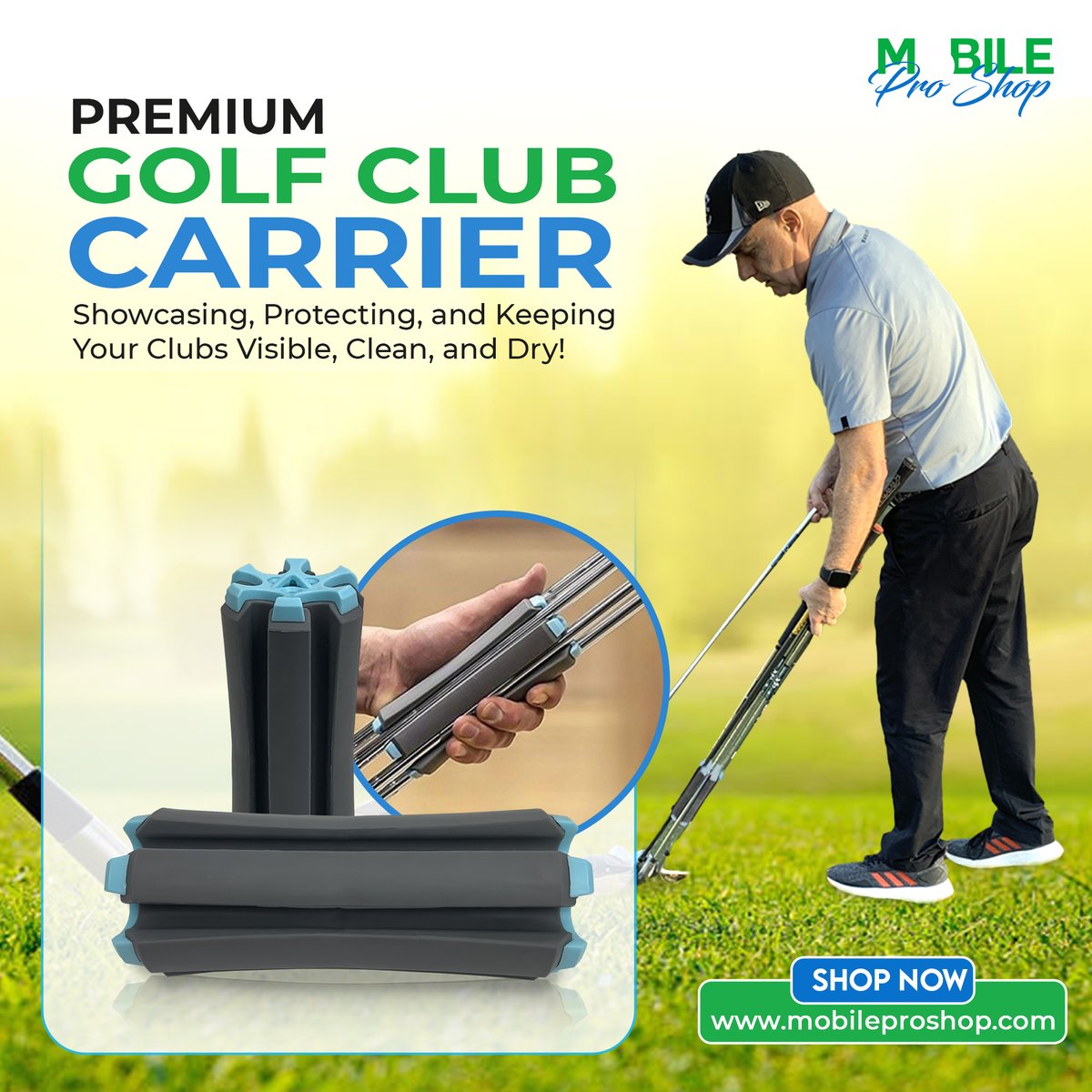 Premium Golf Club Carrier Showcasing, Protecting, and Keeping Your Clubs Visible, Clean, and Dry!
#MobileProShop #GolfClubCarrier #GolfEssentials #GolfGear #OnTheGoGolf #PremiumQuality #GolfAccessories #TravelInStyle #GolfingConvenience