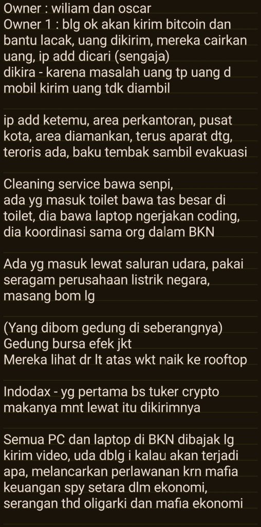 kerjaan yang belum dirapikan, 
Biar ga lupa alurnya.