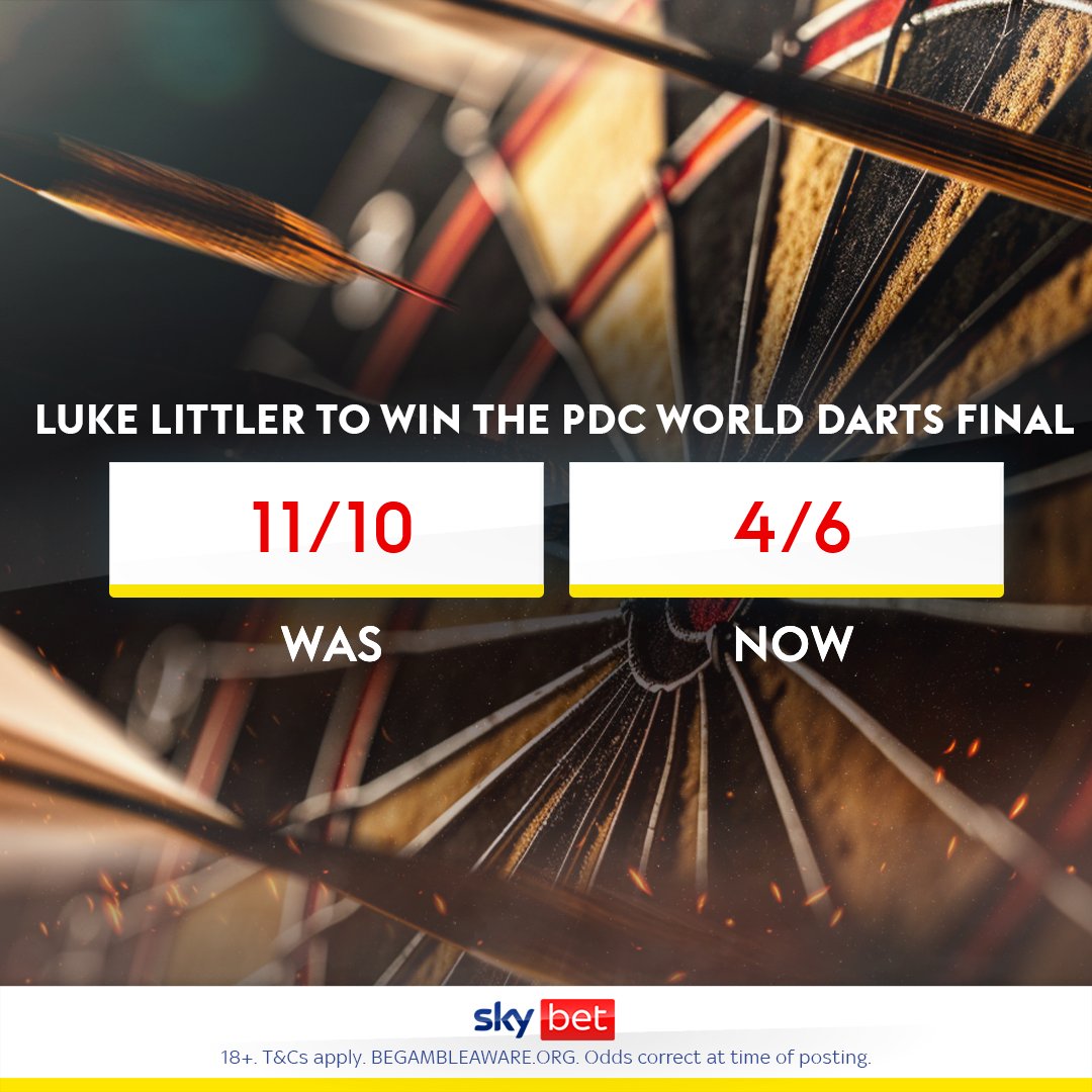 Luke Littler leads the #WorldDartsChampionship Final 3⃣-2⃣ #WCDarts #littlerhumphries