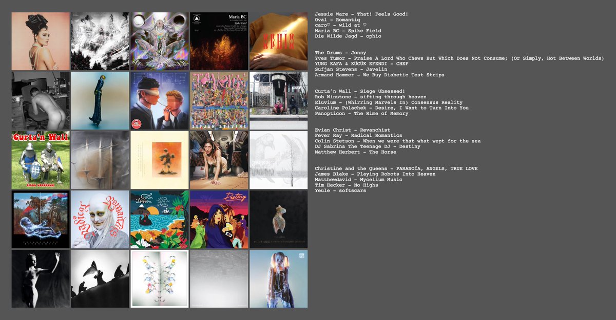 I don't use this app like that anymore, but I still wanted to share some of my fav albums of 2023 ✿

again this list is cyclical rather than linear and works in three tiers – the album of the year is in the middle, followed by two rings of other albums I loved or were impactful