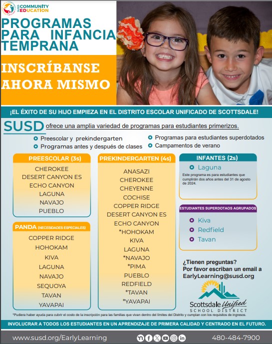 Spread the word; registration is happening NOW for Kindergarten 2024-2025! Register early to ensure your kinder spot!
Go to ow.ly/qSiF50QnAkw
for more informtion about registration for our PK program for the 2024-25 school year.