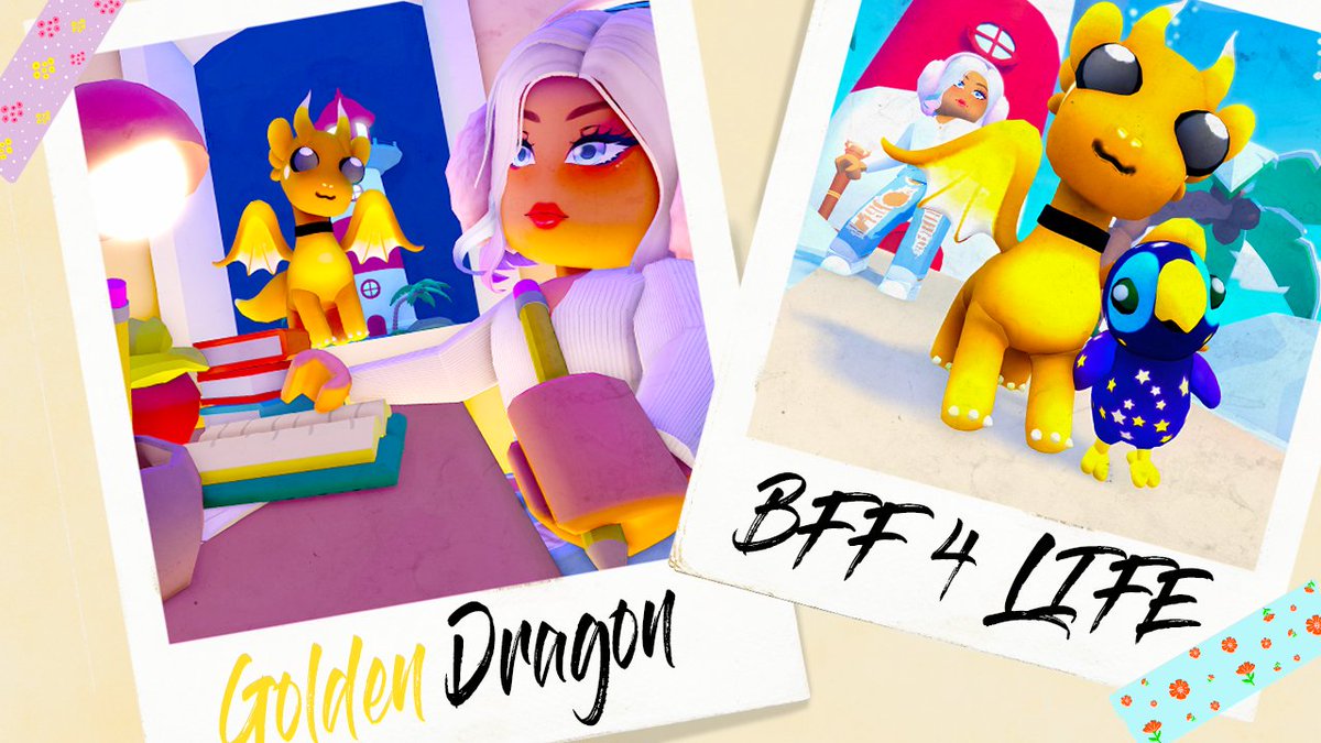 Two new pets are coming to Overlook Bay 2 tomorrow at 2 PM CST! 🤩 Meet the Unique Golden Dragon and the Unique Starry Parrot! You can get these cuties from AFK and the Gift Boxes! ⌛️🎁 A reminder that the Holiday and New Year events are leaving tomorrow as well! 🚨