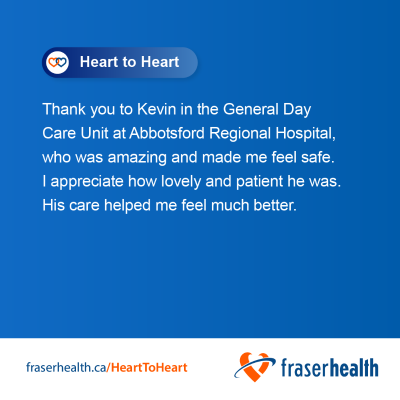 Fraserhealth's tweet photo. With a little bit of heart, we can face anything together. Read our moments of gratitude.

Is there someone from our team who you are grateful for? We’d love to know.

https://t.co/lycafizwZY

#hearttoheart

@FVHCF @BbyHospitalFdn @LMHFoundation1 @RoyalColumbian @SurreyHospFdn