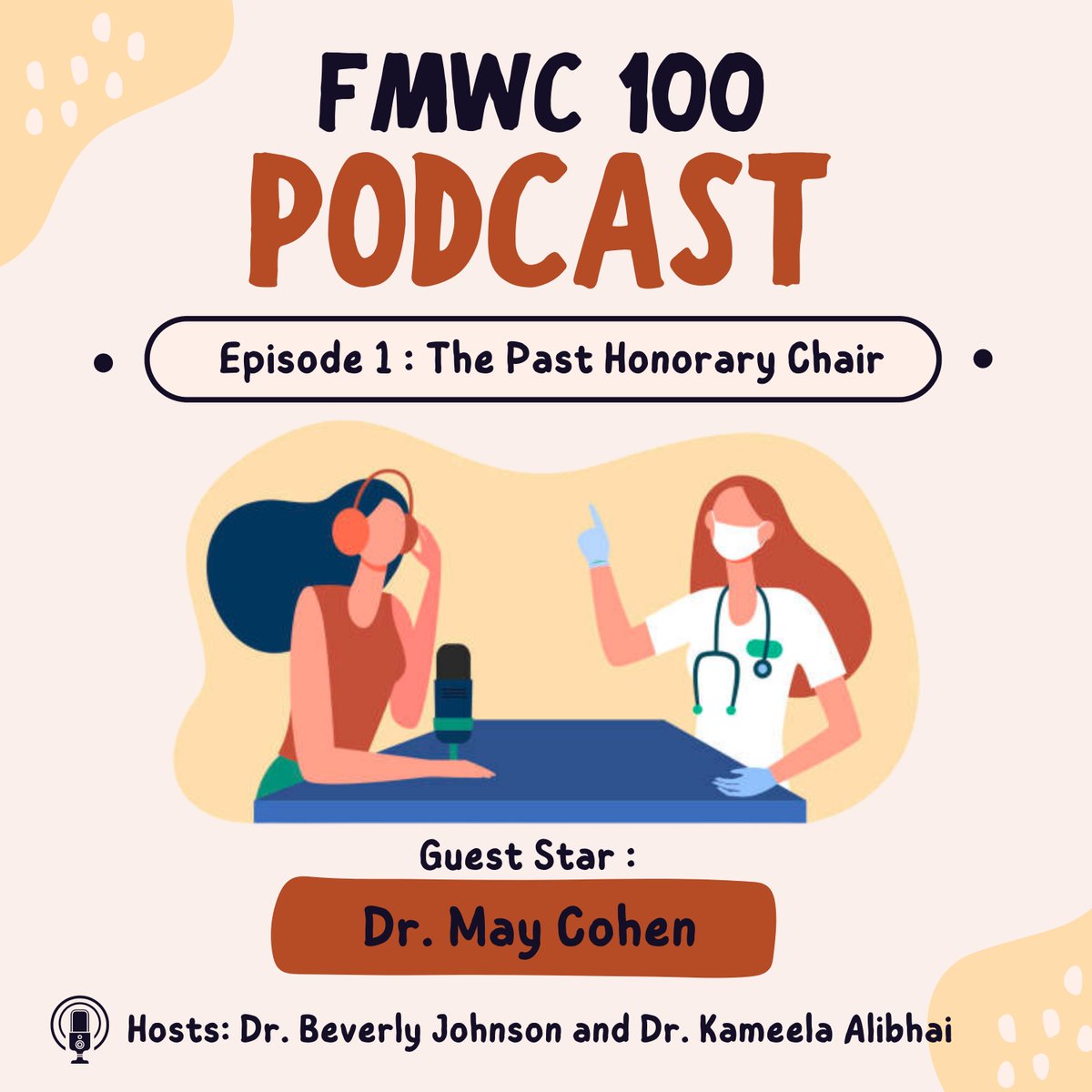 In case you missed it: Episode #1 of FMWC's 100th Anniversary Podcast Series: An interview with Dr. May Cohen- educator &amp; women's health advocate. Check it out at tr.ee/2Za9svRwT9