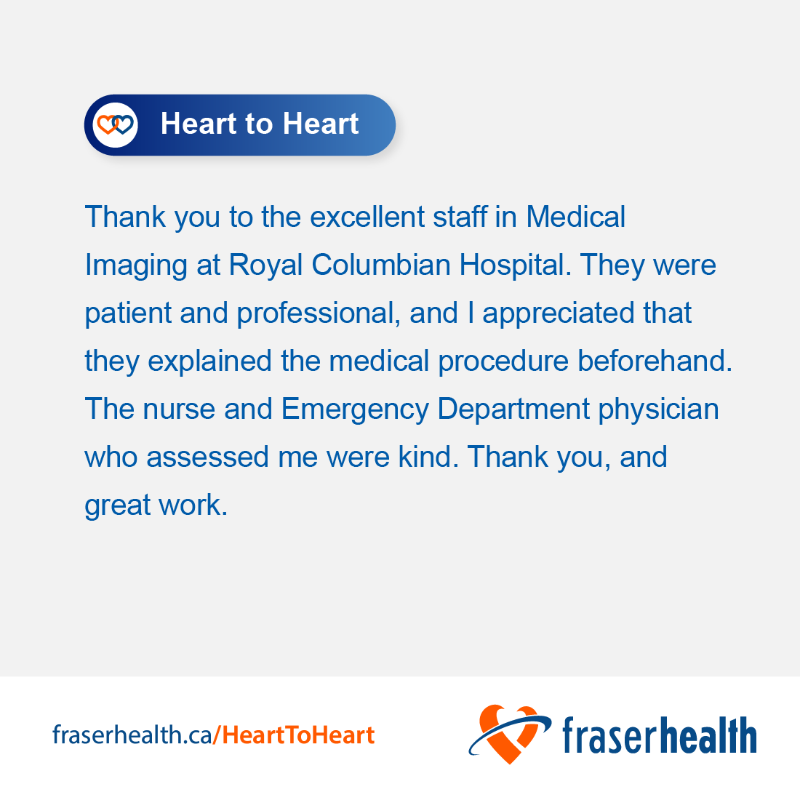 Fraserhealth's tweet photo. With a little bit of heart, we can face anything together. Read our moments of gratitude.

Is there someone from our team who you are grateful for? We’d love to know.

https://t.co/lycafizwZY

#hearttoheart

@FVHCF @BbyHospitalFdn @LMHFoundation1 @RoyalColumbian @SurreyHospFdn