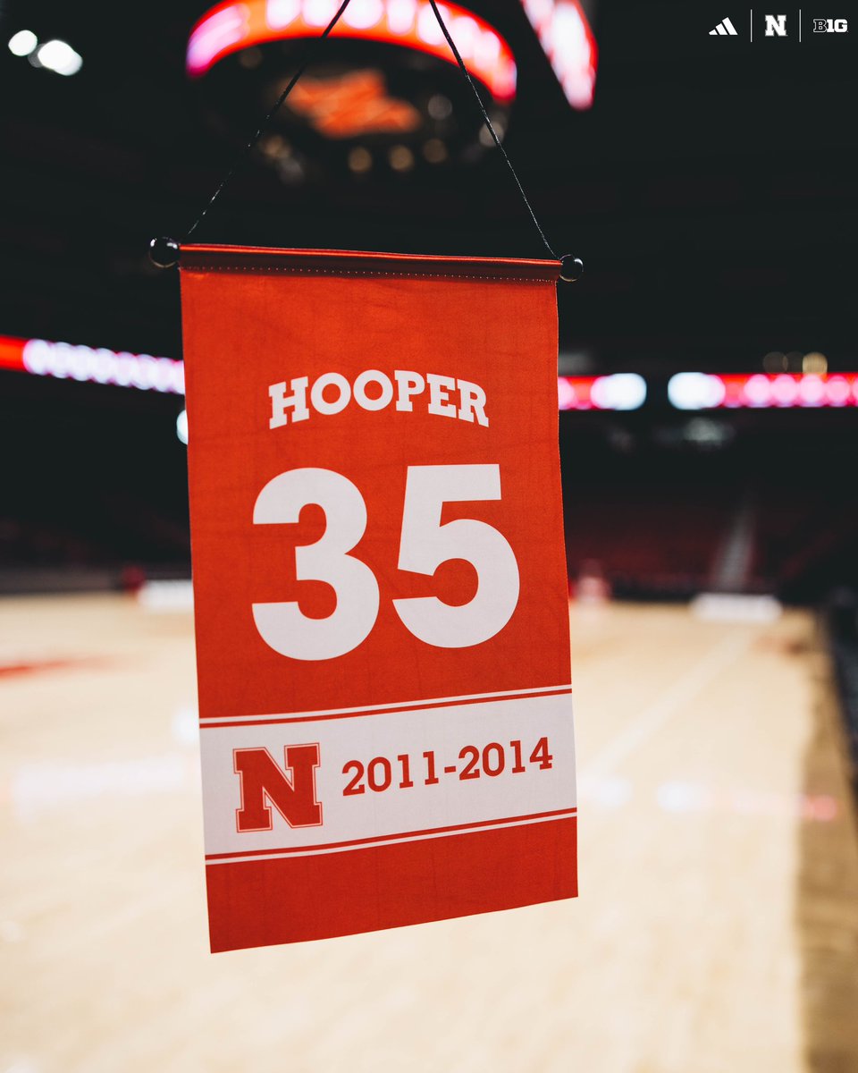 HuskerWBB's tweet photo. Take one home to remember this day 🏅

Commemorative Jordan Hooper jersey retirement banners will be available at Sunday’s game while supplies last. https://t.co/umCELIsMtu