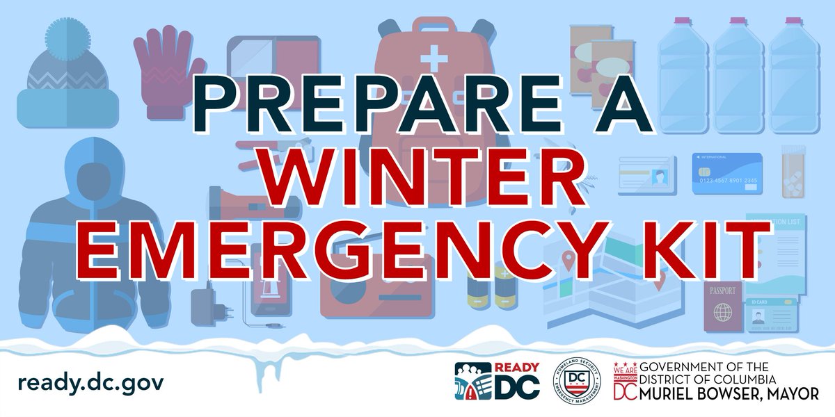 Staying safe means getting ready for any potentially dangerous weather conditions. Protect your family, home, and vehicles by taking precautions and preparing your winter emergency kit. ❄️ ➡️ready.dc.gov/winterwx