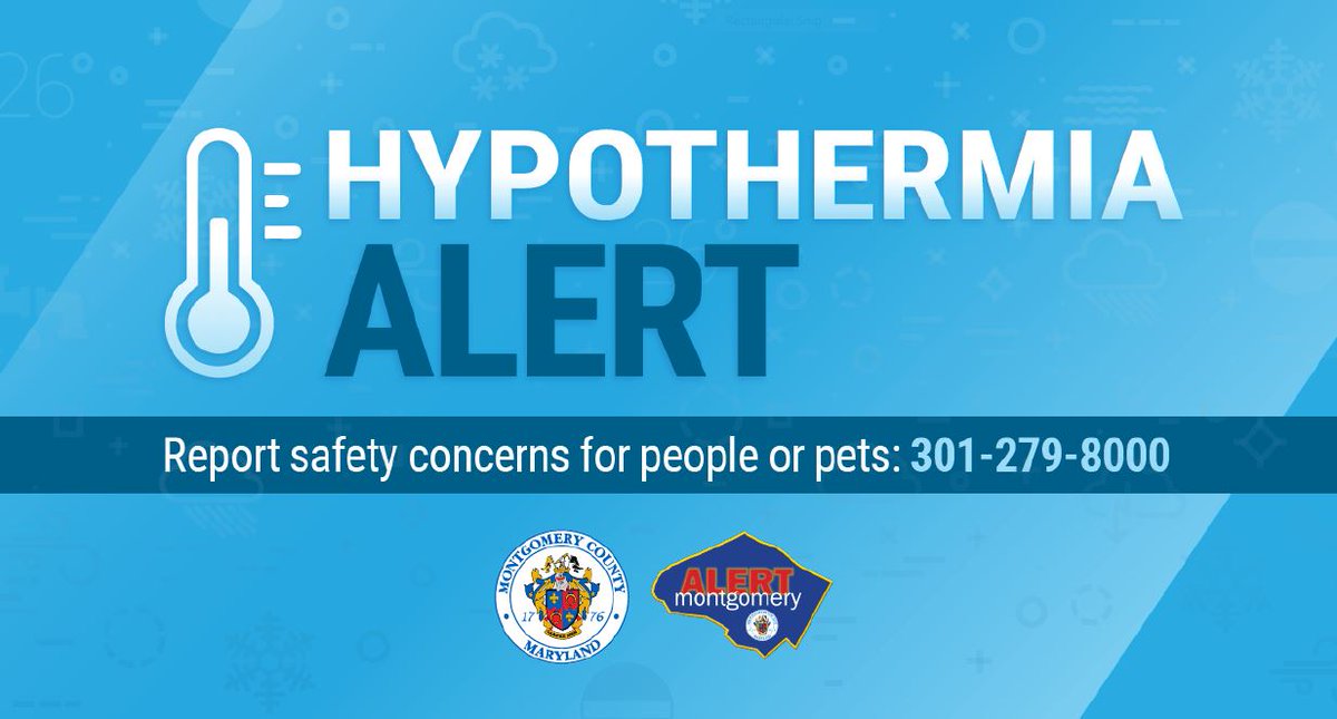 MontgomeryCoMD's tweet image. Stay warm, MoCo! ❄️ A Hypothermia Alert is in effect from 9 PM January 3 to 12 PM January 4. Dress warmly, check on neighbors &amp;amp; bring pets inside. For cold weather safety tips &amp;amp; shelter info, visit our website. 

🔗 ow.ly/nVcU50QnzVl