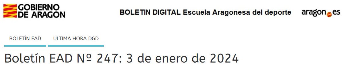 #FormaciónDeporteAragón #AragonEsDeporte Publicado #BoletinEAD del <a href="/GobAragon/">Gobierno de Aragón</a> nº 247 de 03/01/2024 wp.catedu.es/escadeporte/20…