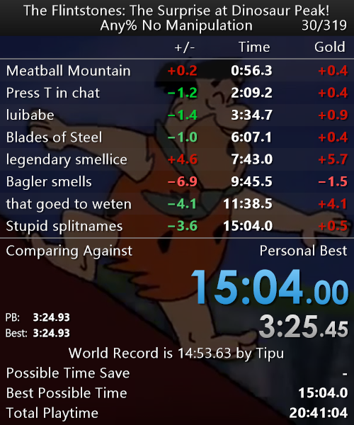 No sub 15 but I'm satisfied with this for now. Bopped every other runner with a 15 so lol. Might come back for the sub 15 later, but now it's time for Nemo. Also this run was a 15:03.