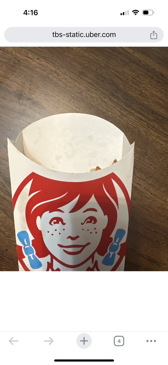 explicit_intell's tweet photo. @Wendys I ordered through Uber eats after finding the location in the Philadelphia train station closed. I picked up at the 5601 Chestnut Ave location. The lg fry container was less than half full and fries ice cold. Uber eats says there is no recourse. https://t.co/nW1p3jZN4C