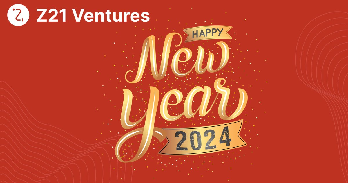 Z21Ventures's tweet photo. Wishing our incredible community of portfolio companies, investors and partners a very happy new year 2024!

We are proud of what we achieved in 2023 and looking forward collaborating on another year of growth and success together. https://t.co/FIsRJYOao2