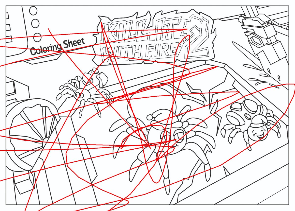 KIWF_Game's tweet image. 🎨 Only 2 days left to ignite your creativity in the Kill It With Fire coloring page contest! 

Check out some of the killer coloring submissions from Discord — such a fun variety of artists!  
#KillItWithFire #ColoringContest