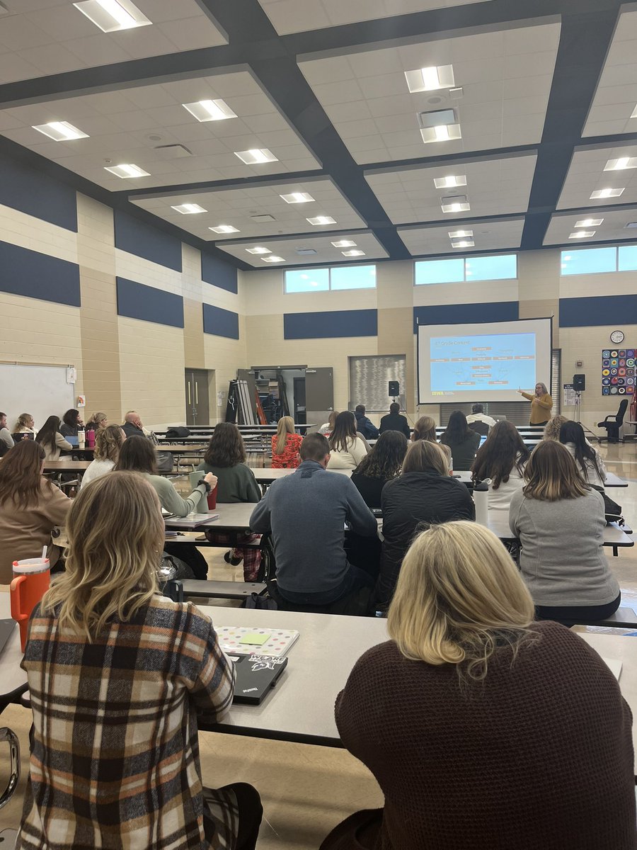 HiattTony's tweet photo. 4th-6th grades turn…thank you, Nina (Iowa Reading Research Center), for leading our professional learning focused on creating robust and connected learning experiences through sound vocabulary instruction connecting schema! https://t.co/6UBcyXZtGo