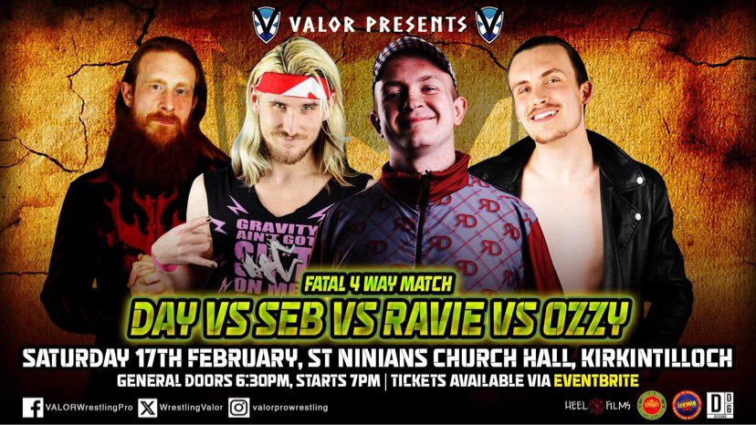 WrestlingValor's tweet image. Loads of action announced so far for February 17th in Kirkintilloch, Scotland 🏴󠁧󠁢󠁳󠁣󠁴󠁿!!! 

eventbrite.com/e/valor-live-p…