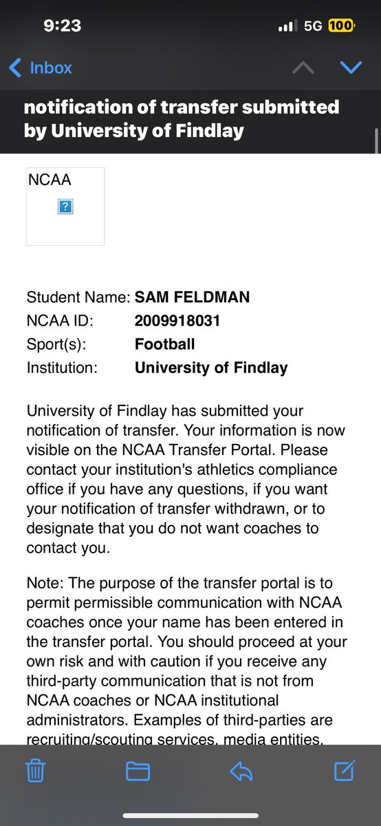 Officially in the Transfer Portal 2 Year of Eligibility Remaining 6’5, 230 lbs QB