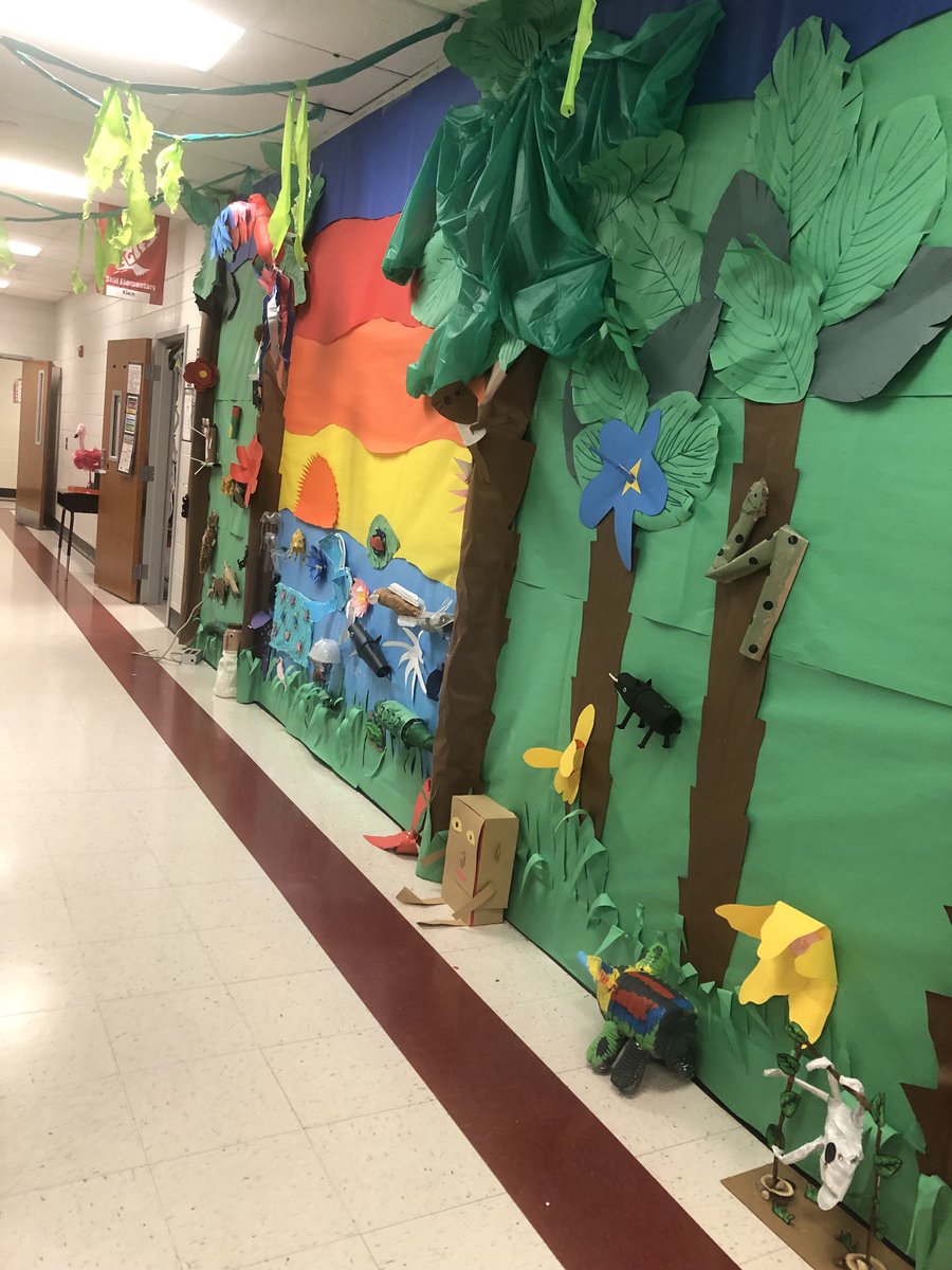 noura_soued's tweet image. 5th Grade Recyclable Animals Forest is looking fantastic ⁦@StillElem⁩  #creativeparents #creativestudents #outstandingteachers ⁦@STEMTania⁩ ⁦@STEMsally⁩      Recyclable Materials Forest