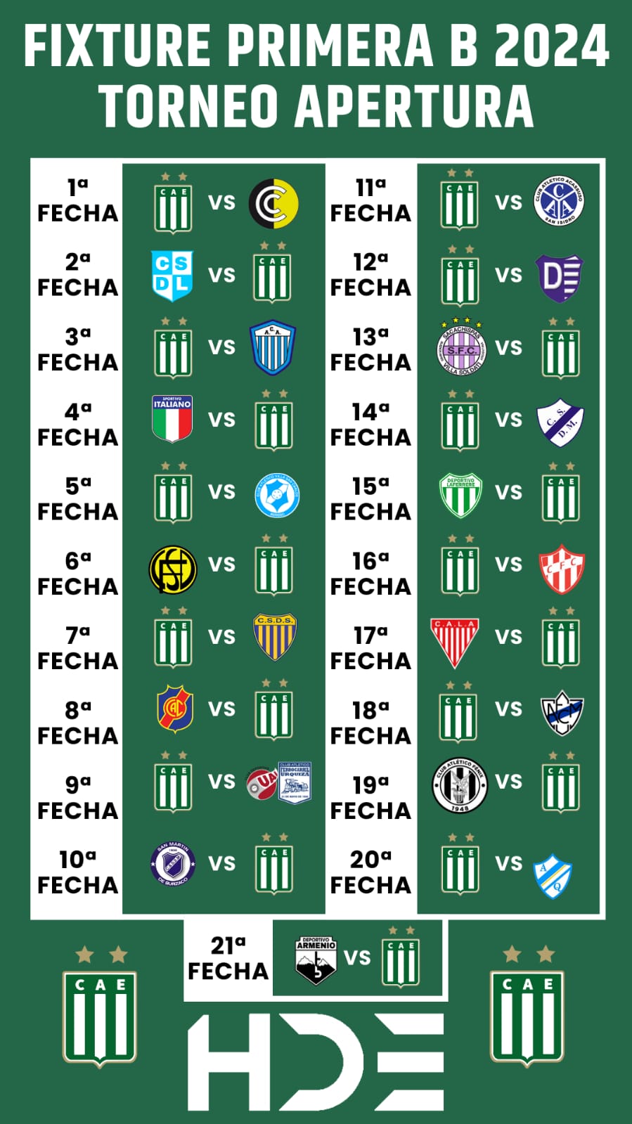 Fixture Campeonato de Ascenso 2024