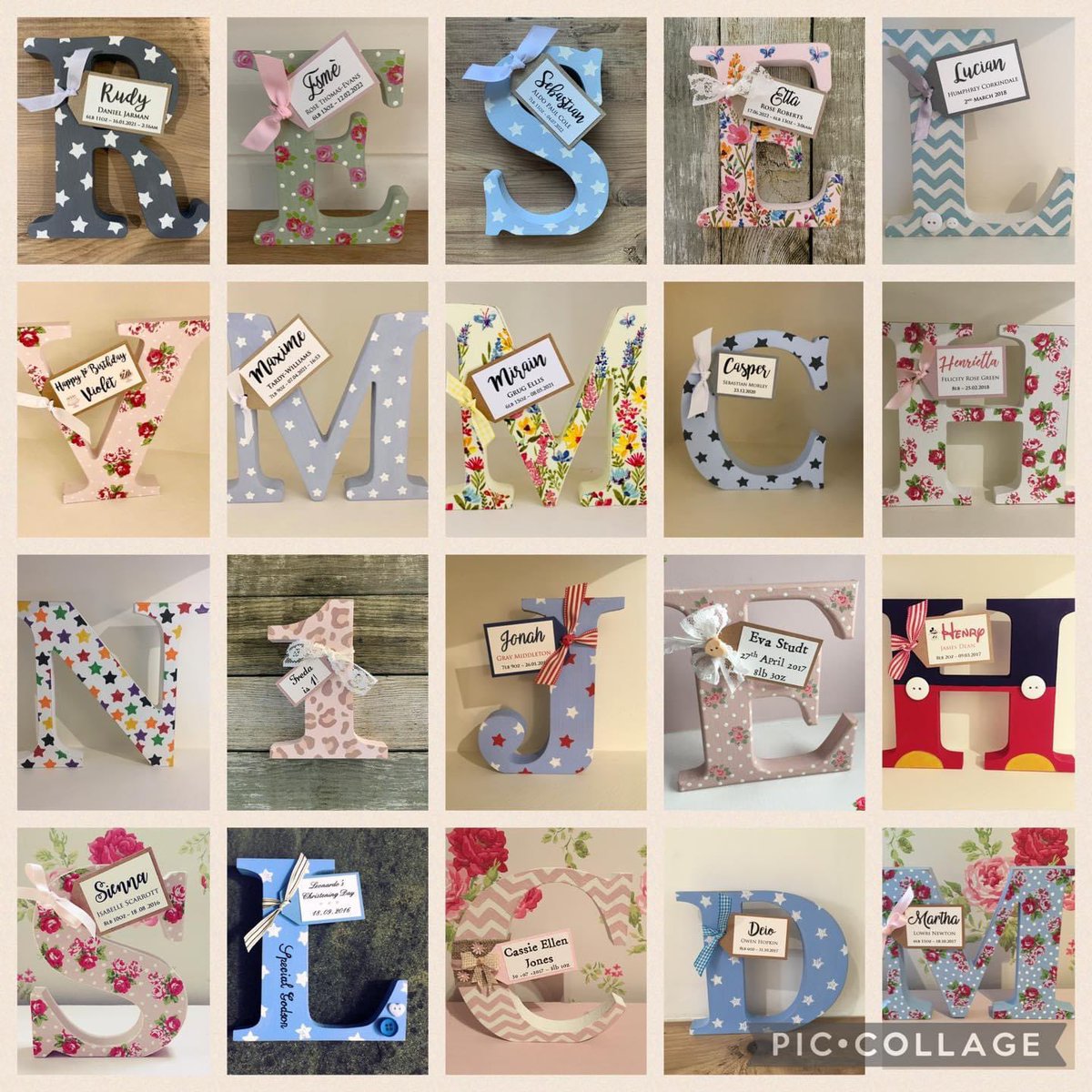 LittleToesbyER's tweet photo. Happy New Year! 

I’m starting to ease myself into 2024

The initials are the perfect new baby, birthday and christening gift! They can be decorated to match any nursery decor! They’re such a lovely keepsake too! Here’s a few examples🌸 

https://t.co/hPAAOhpAnX

#uniquebabygift https://t.co/z8ObBF0OCE