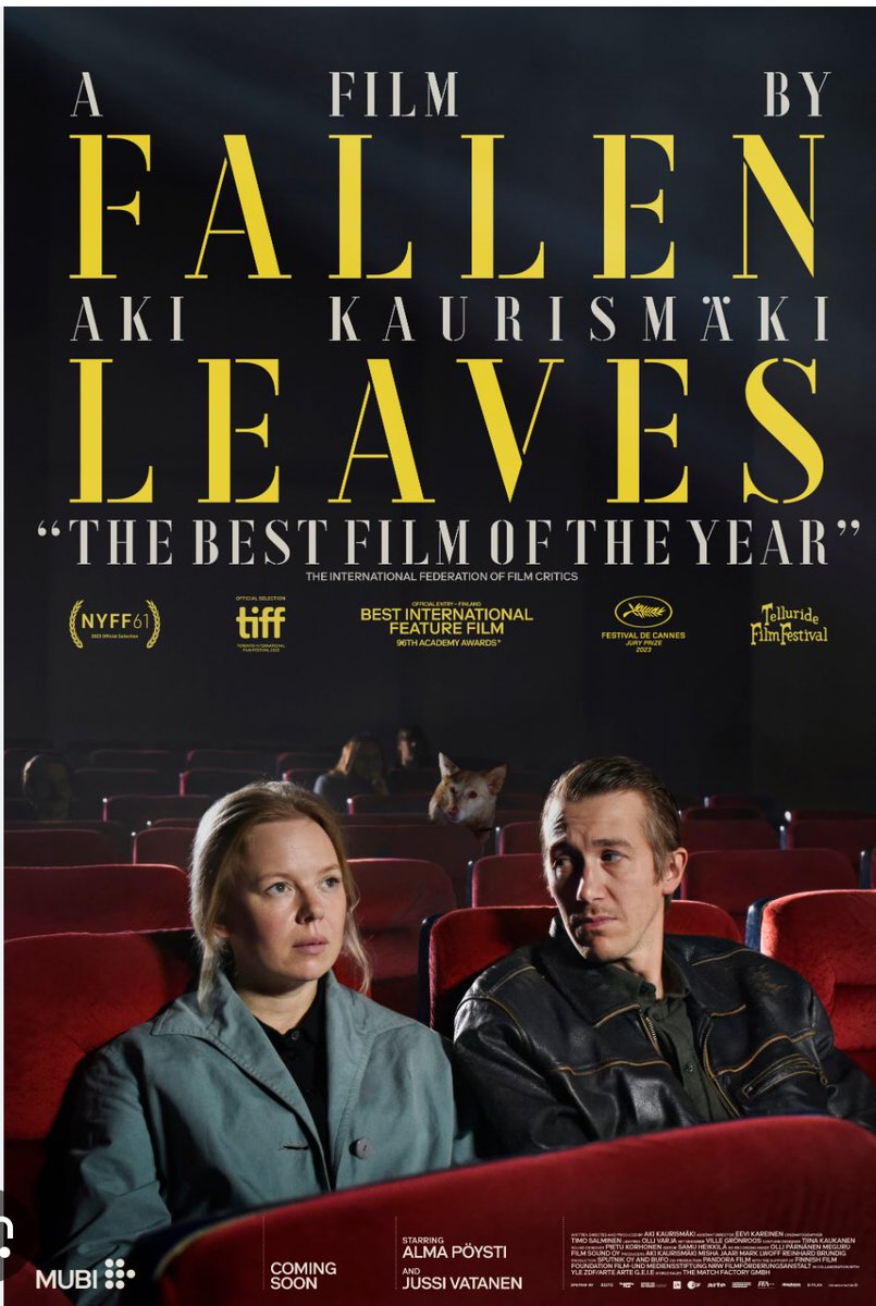 My Year in #Film 1 - Fallen Leaves  by veteran Finnish auteur Aki Kirausmäki. Winner of the Jury Prize at Cannes in 2023 this was my first ever Kirausmäki film. It’s quirky, witty, tragic, beguiling, wise - and short (81 mins). A great way to start the year. 
#cinema #filmreview