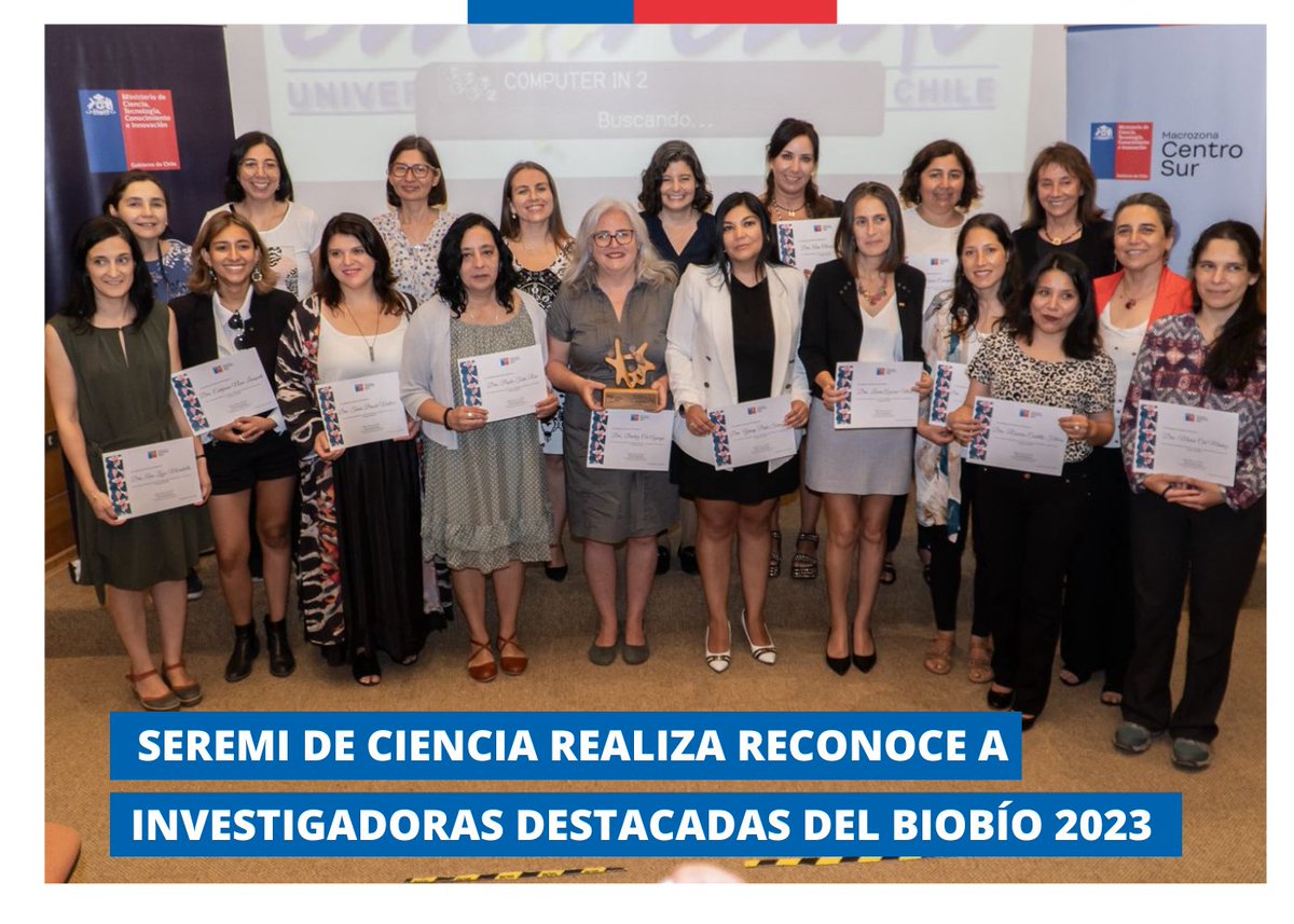 SeremiCienciaB's tweet photo. Muchas felicidades a las Investigadoras Destacadas del Biobío 💜

Hoy la Seremi @sofia_valenzuel junto a la @DPRBiobio @dani_dresdner reconocieron a 16 investigadoras de la región, en una ceremonia donde se busca relevar a científicas que contribuyen al Biobío. #ChileParaTodas https://t.co/MwyoUPZkcS