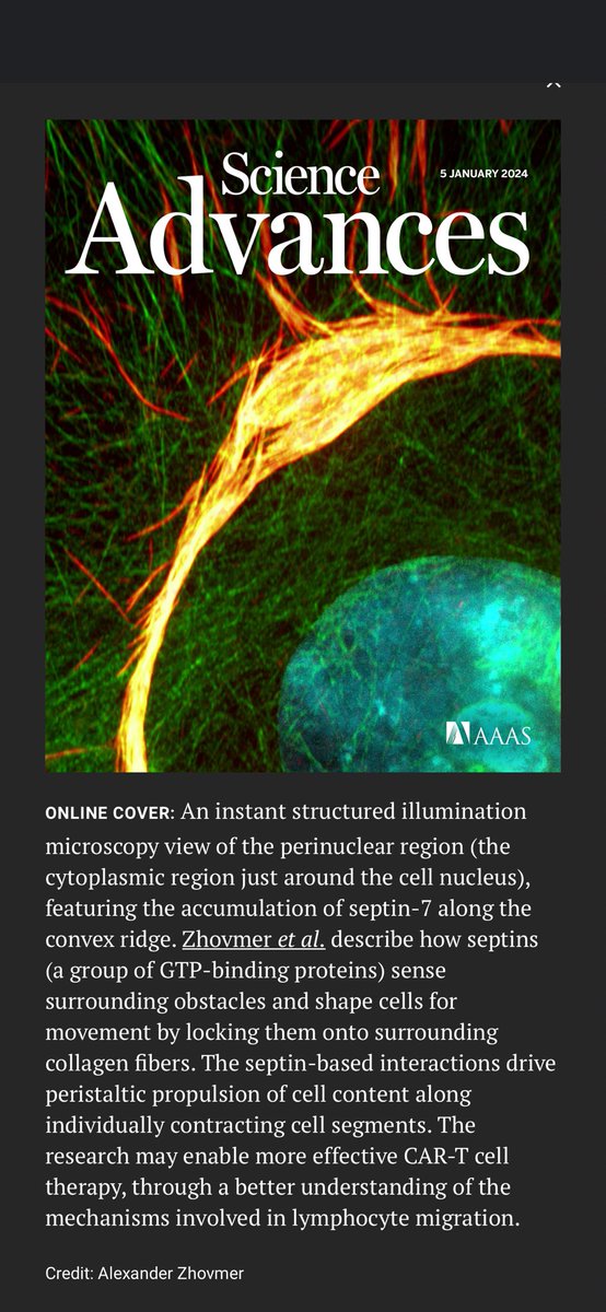 Our paper featured on the cover. science.org/journal/sciadv