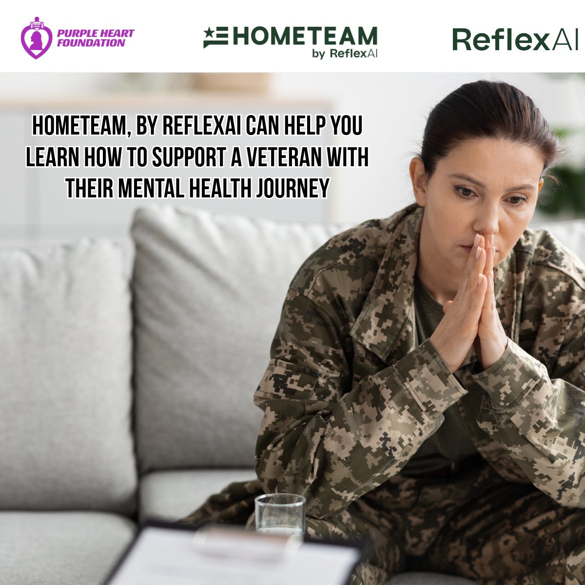 HomeTeam, by ReflexAI is an online AI innovative educational program that gives anyone the skills to speak with Veterans about their Mental Health journey. You can access HomeTeam by using our code PHF2023. Click the link below. hometeam.reflexai.com